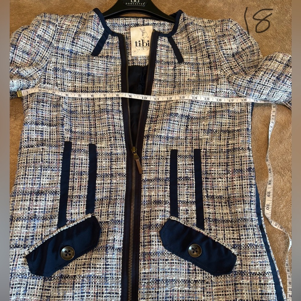 Vintage tibi Tweed Car Coat Size S - Picture 9 of 10
